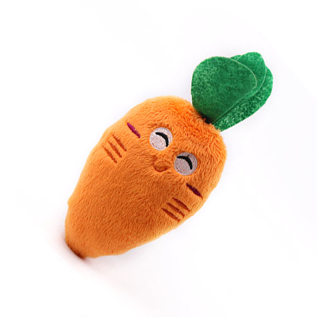 Carrot Pet Toy: Fun & Durable Plush Dog Squeak Toy