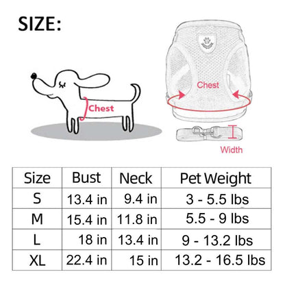 Adjustable Vest Pet Harness: Safe, Comfortable, & Breathable - Small - Furry Family Faves