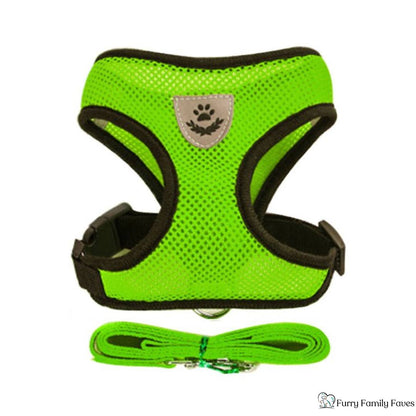 Adjustable Vest Pet Harness: Safe, Comfortable, & Breathable - Small - Furry Family Faves