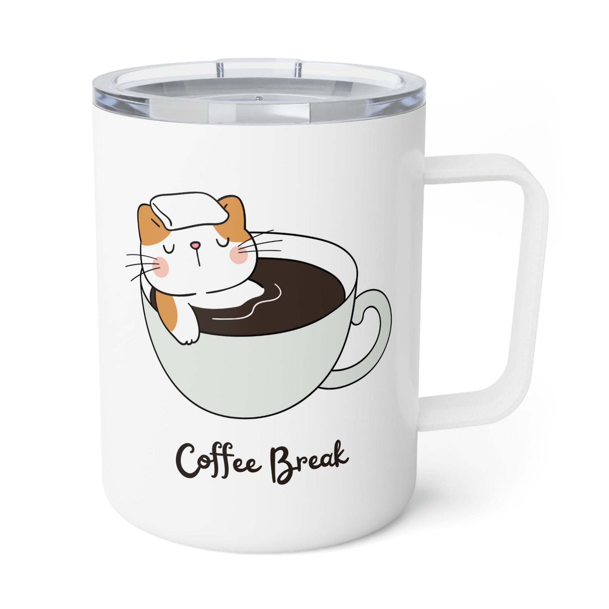 "Coffee Break" Insulated Coffee Mug, 10oz - Furry Family Faves