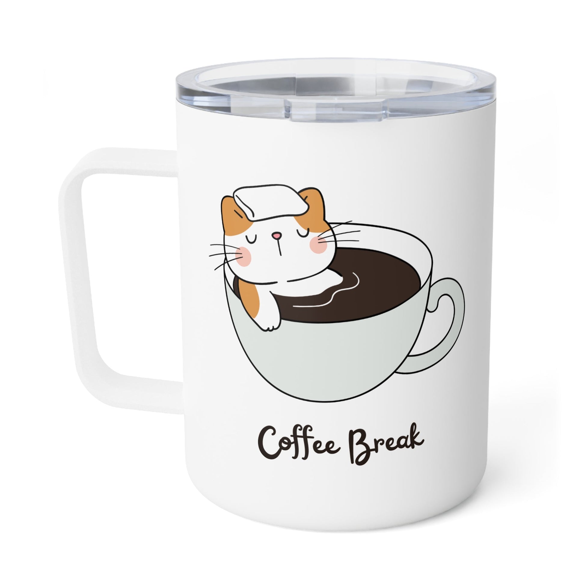 "Coffee Break" Insulated Coffee Mug, 10oz - Furry Family Faves