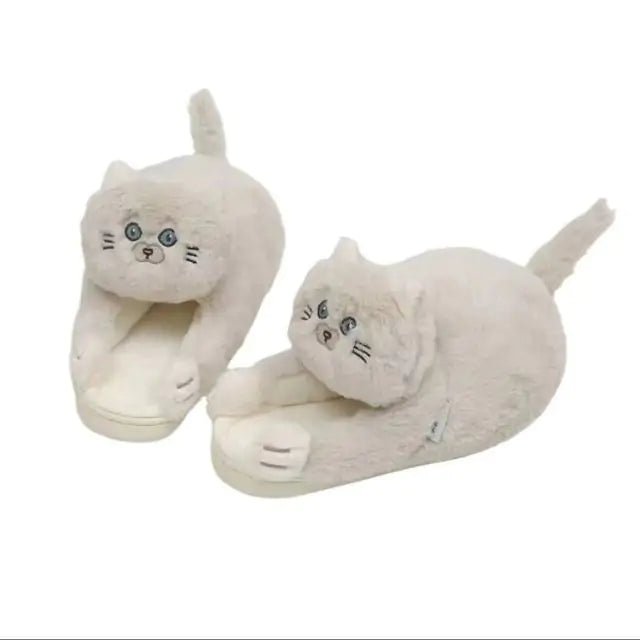 Cuddly Hug Cat Slippers - Furry Family Faves