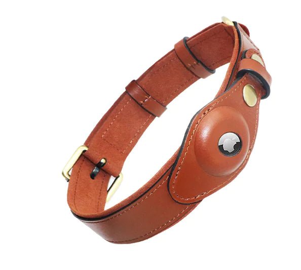 Leather Anti-Lost Dog Collar - Furry Family Faves