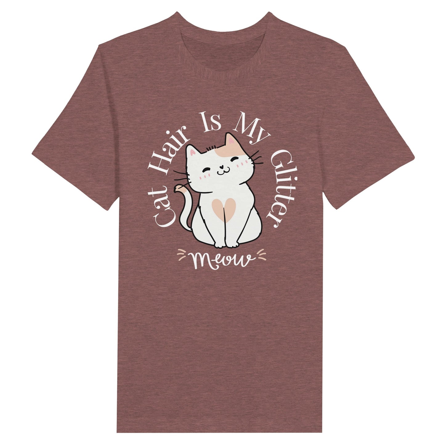 Premium Unisex Crewneck T-shirt - Cat Hair Is My Glitter - Furry Family Faves