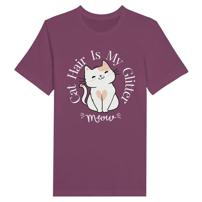 Premium Unisex Crewneck T-shirt - Cat Hair Is My Glitter - Furry Family Faves