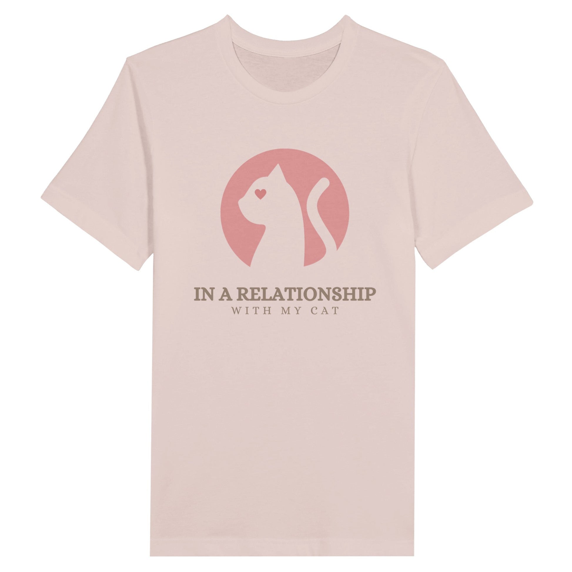 Premium Unisex Crewneck T-shirt - In a relationship with my cat - Furry Family Faves