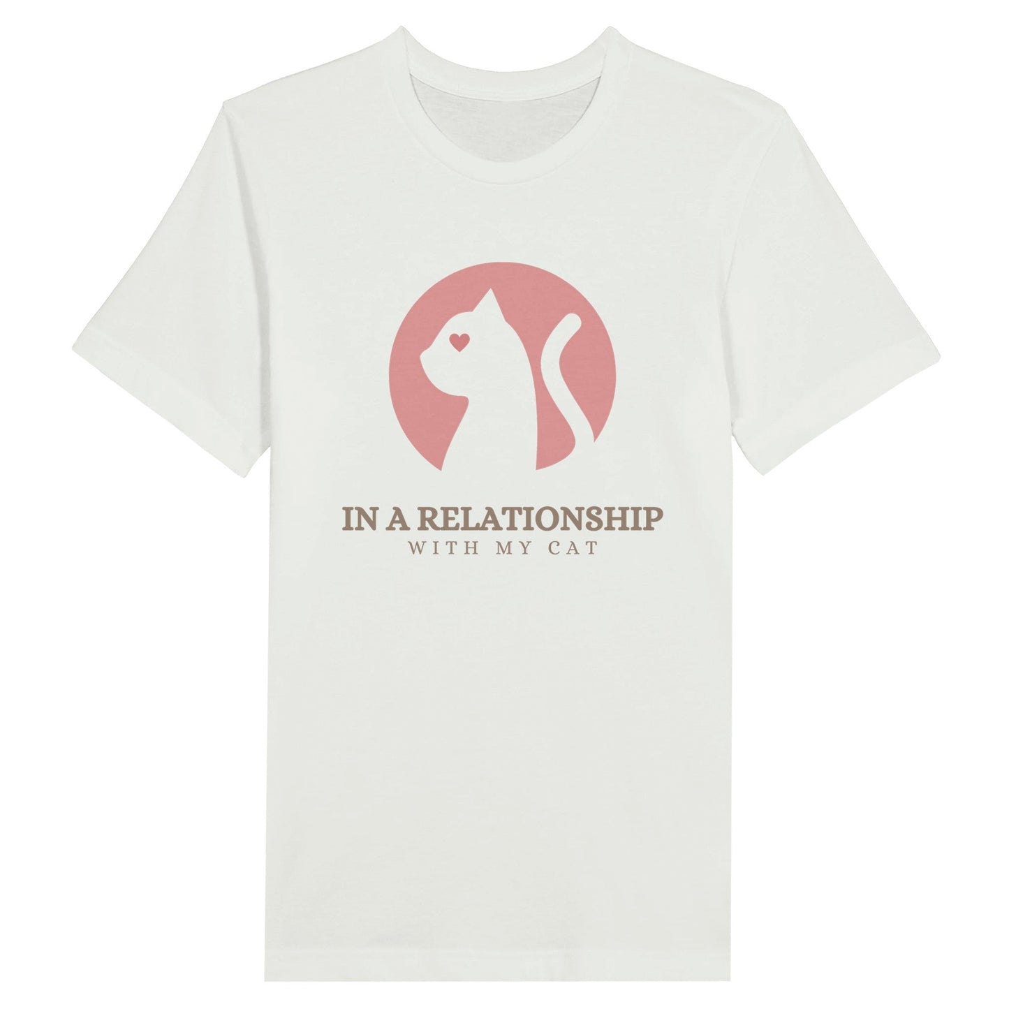 Premium Unisex Crewneck T-shirt - In a relationship with my cat - Furry Family Faves