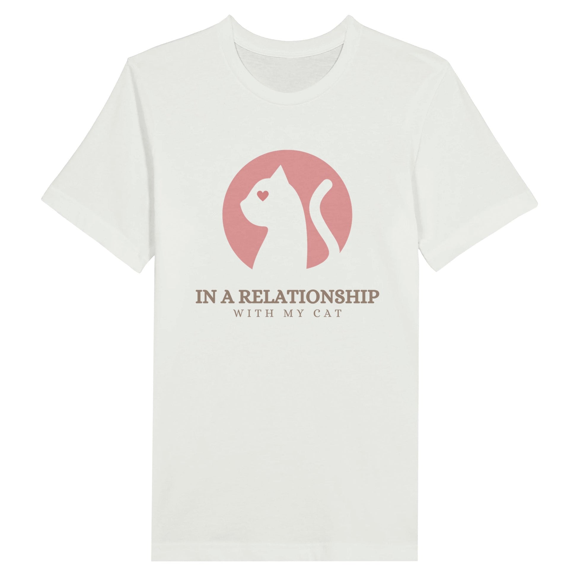 Premium Unisex Crewneck T-shirt - In a relationship with my cat - Furry Family Faves