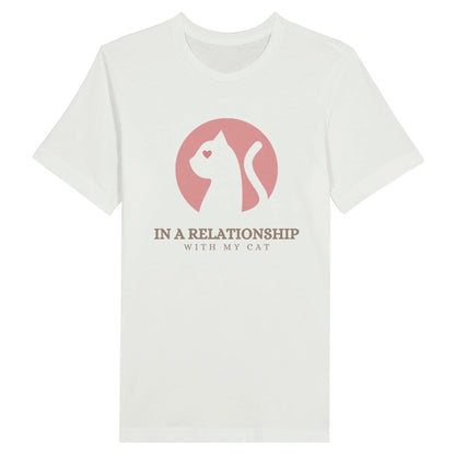 Premium Unisex Crewneck T-shirt - In a relationship with my cat - Furry Family Faves