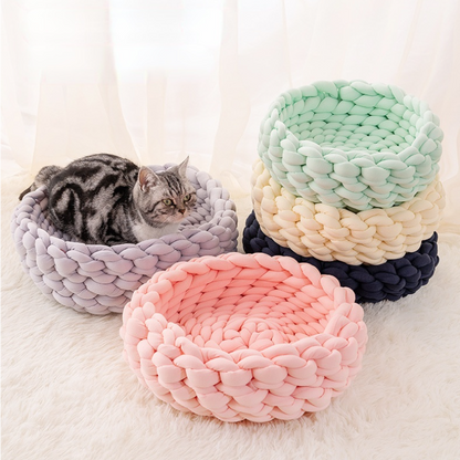 Soft Pet Bed - High Quality Cotton, Ultra Soft & Comfortable