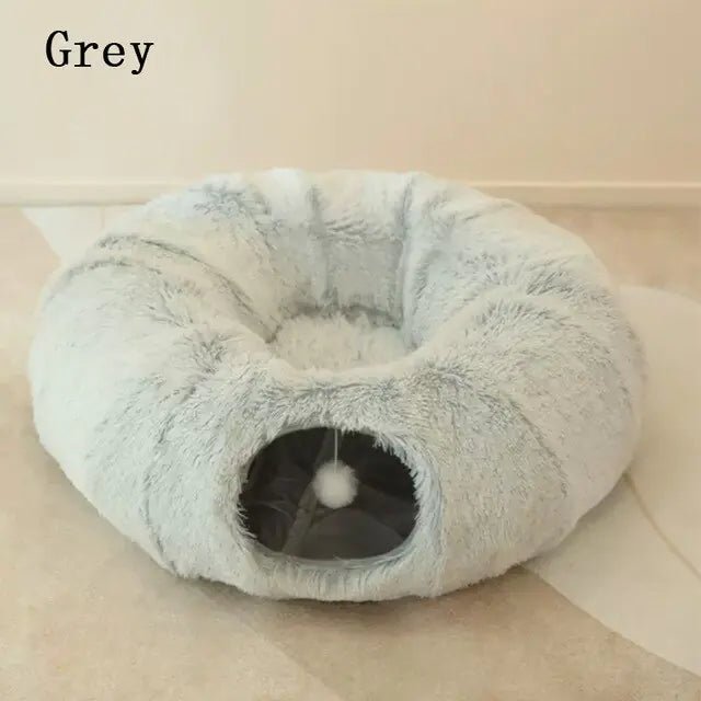 Cat Bed, House, and Tunnel Soft Plush and Washable - Furry Family Faves