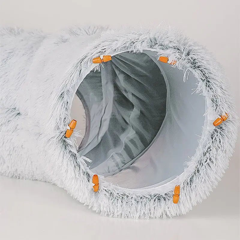 Cat Bed, House, and Tunnel Soft Plush and Washable - Furry Family Faves