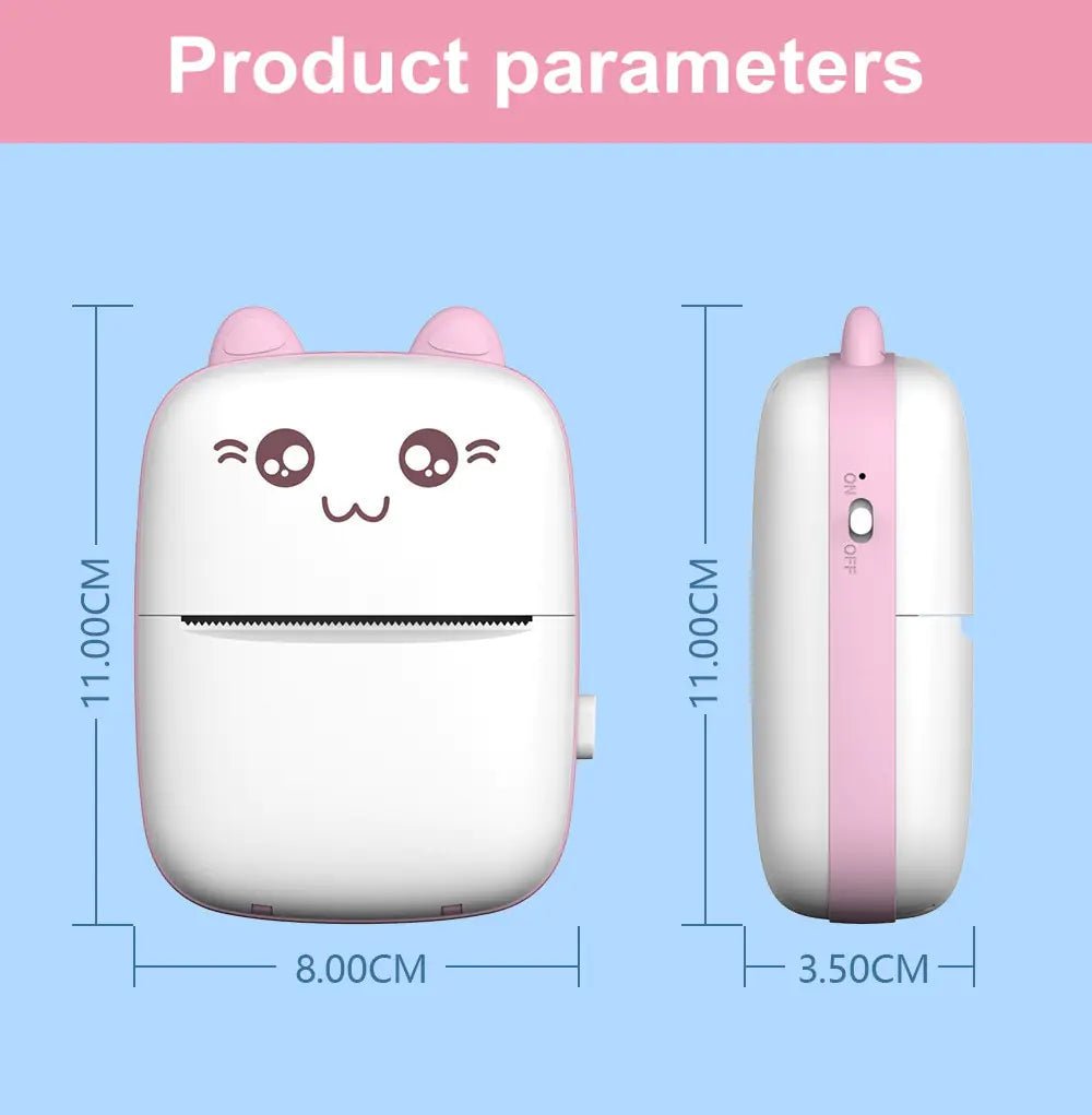 Cat Shape Mini Printer - Furry Family Faves