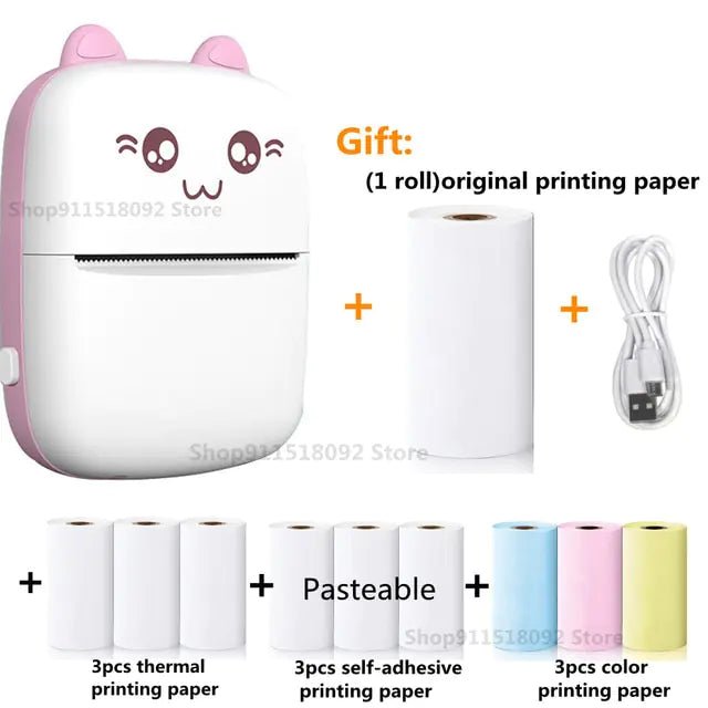 Cat Shape Mini Printer - Furry Family Faves