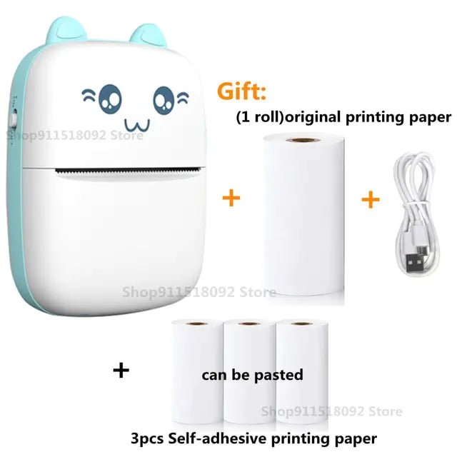 Cat Shape Mini Printer - Furry Family Faves