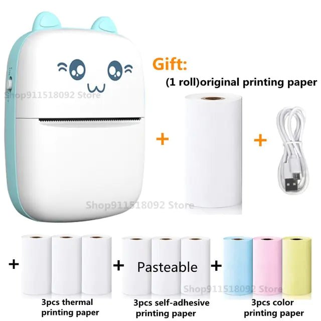 Cat Shape Mini Printer - Furry Family Faves