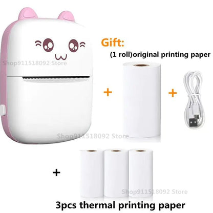 Cat Shape Mini Printer - Furry Family Faves