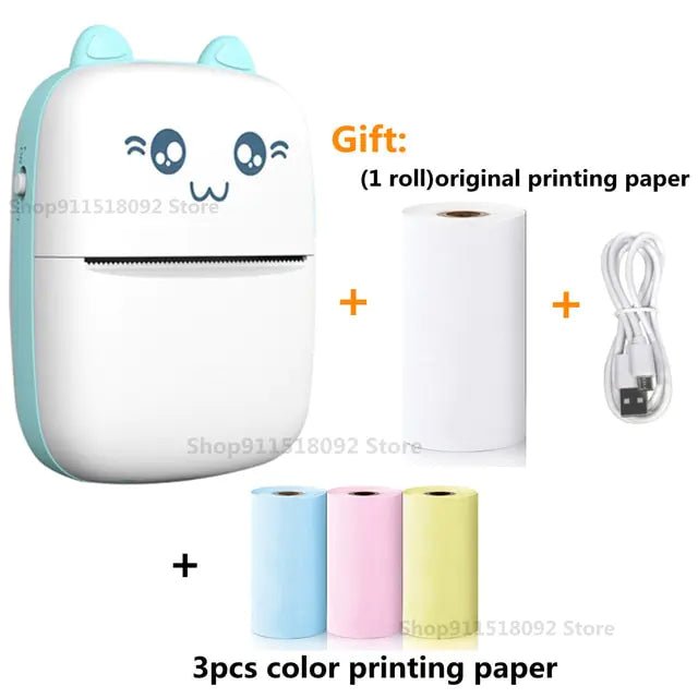 Cat Shape Mini Printer - Furry Family Faves