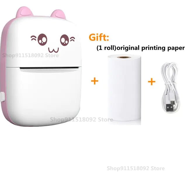 Cat Shape Mini Printer - Furry Family Faves