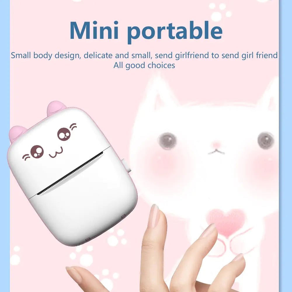 Cat Shape Mini Printer - Furry Family Faves