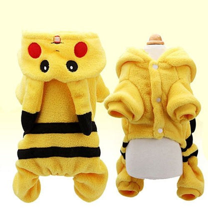 Cute Pikachu Pet Winter Jacket - Furry Family Faves