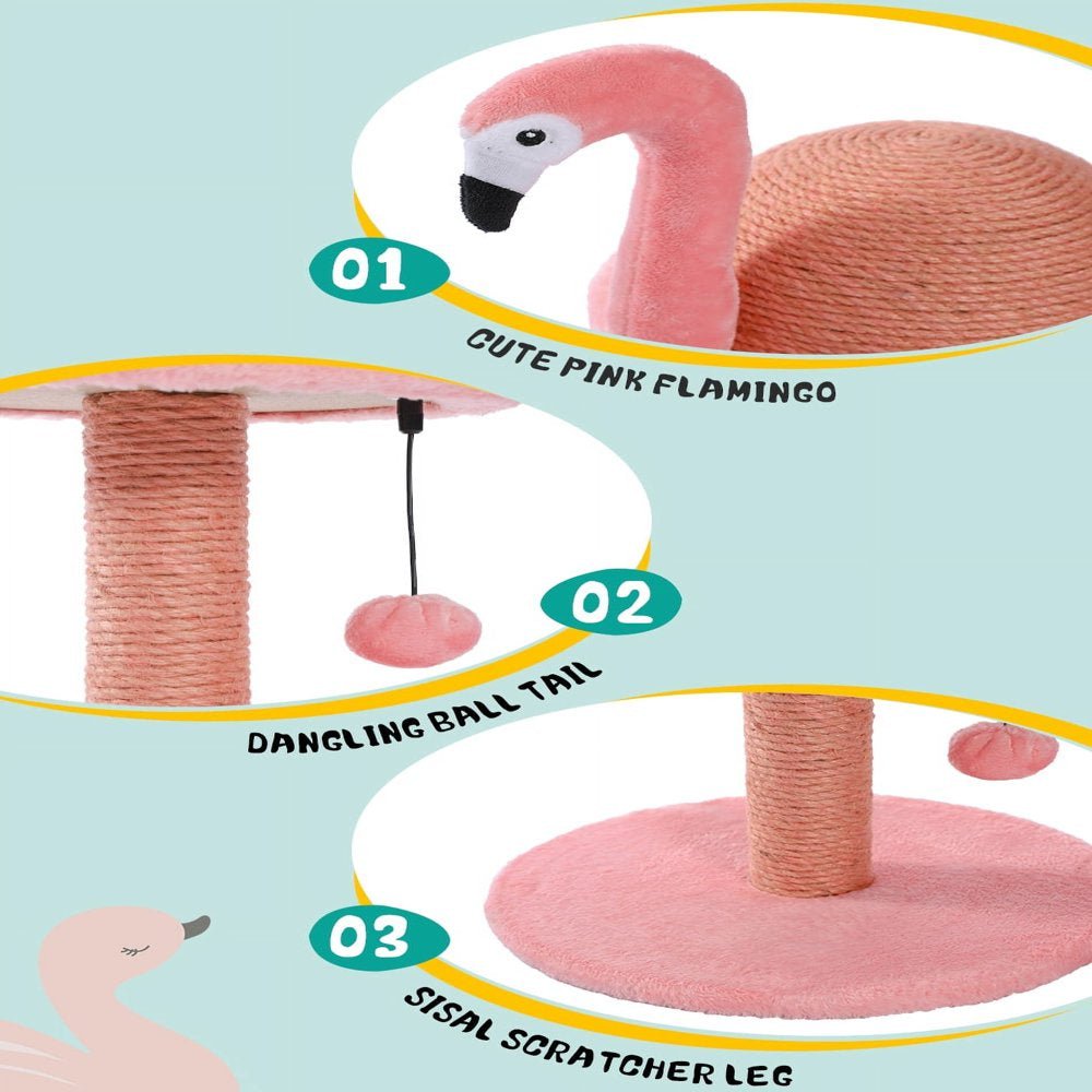 Flamingo Cat Scratching Post - Furry Family Faves