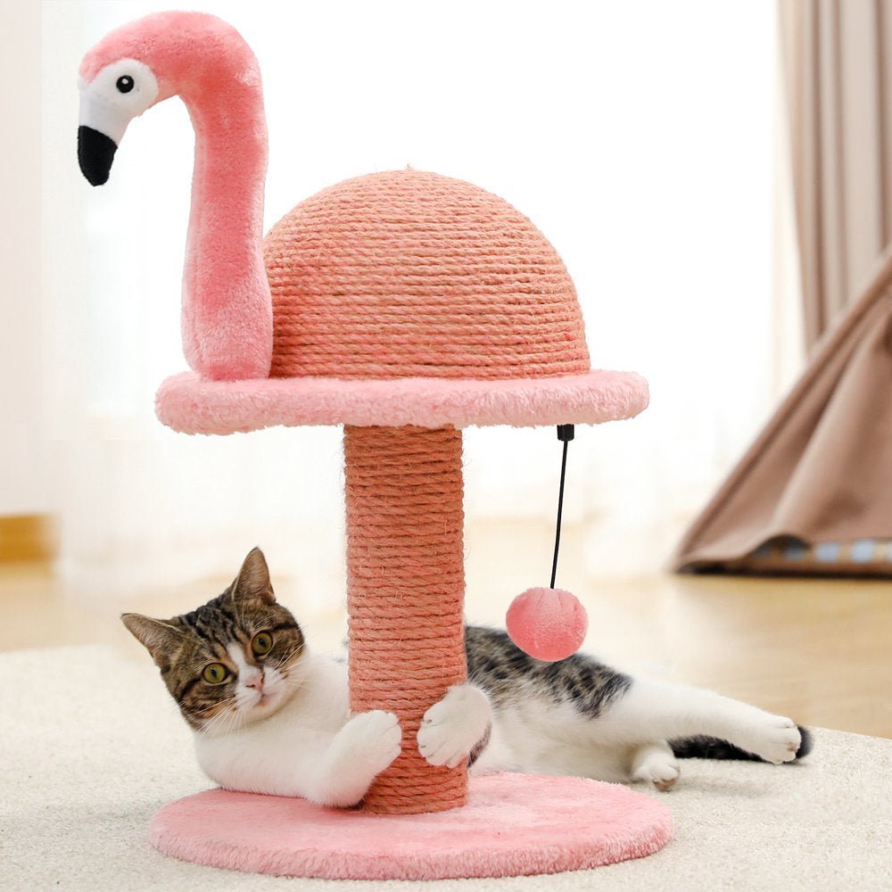 Flamingo Cat Scratching Post - Furry Family Faves