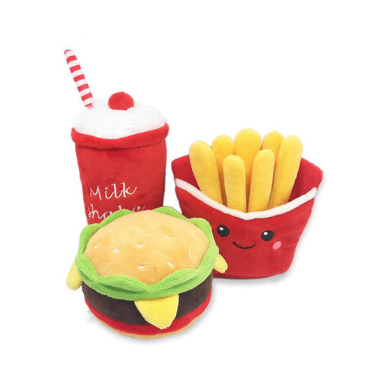 Hamburger Pet Plush Toy - Furry Family Faves