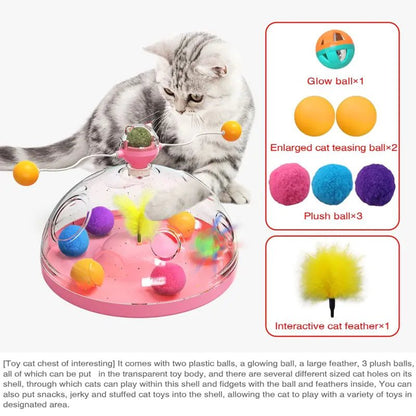 Multifunctional Turntable Pet Toys - Furry Family Faves