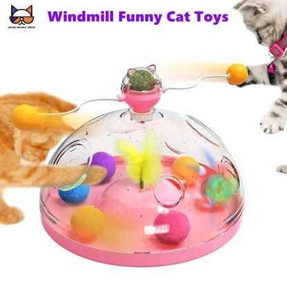 Multifunctional Turntable Pet Toys - Furry Family Faves