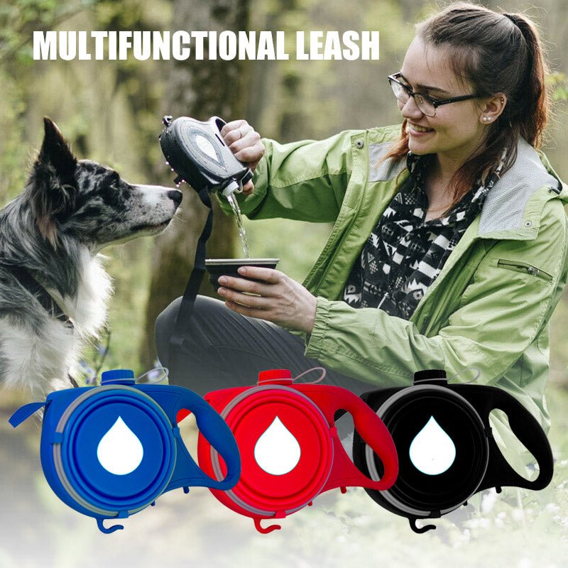 Multifunctional Water and Bag Dispenser Leash - Furry Family Faves