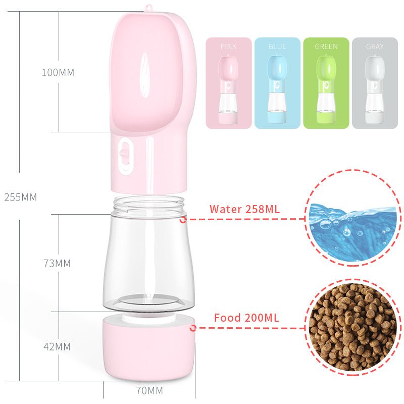 On-The-Go Multifunction Pet Bottle - Furry Family Faves