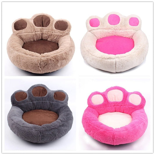 Paw Shape Washable Sleeping Dog Bed - Furry Family Faves