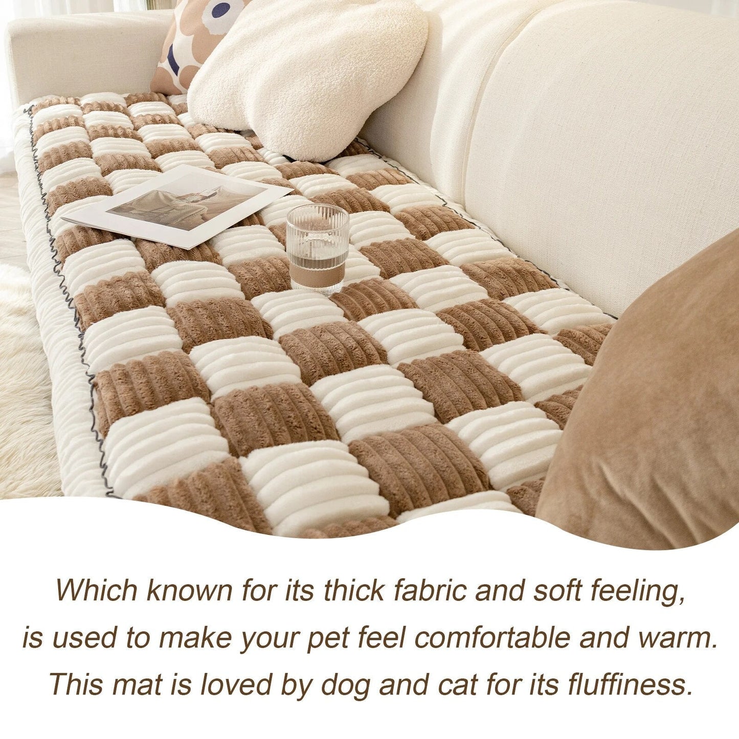 Pet Blanket Bed Pet Sleeping Mat Soft Thicken Fleece Pad Mat Sofa Cushion - Furry Family Faves