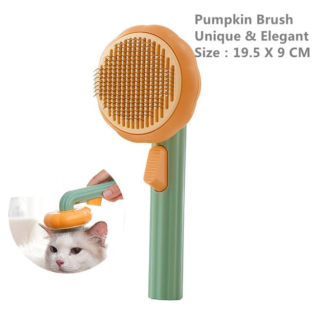 Pet Brush Easy Removal Push Button Hair Release - Furry Family Faves