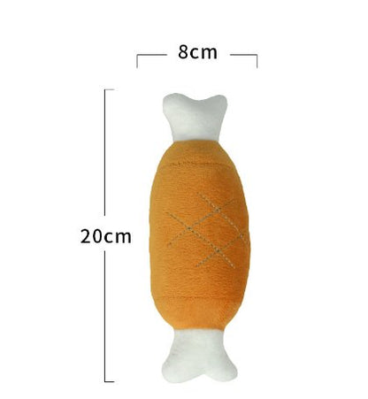 Pet Chicken Legs Plush Toy - Furry Family Faves