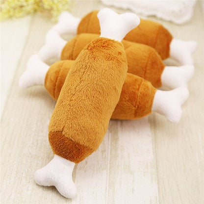 Pet Chicken Legs Plush Toy - Furry Family Faves