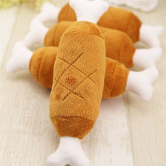 Pet Chicken Legs Plush Toy - Furry Family Faves