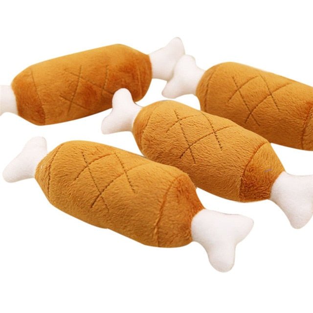 Pet Chicken Legs Plush Toy - Furry Family Faves