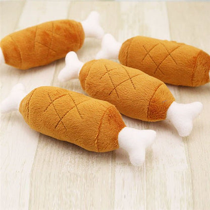 Pet Chicken Legs Plush Toy - Furry Family Faves