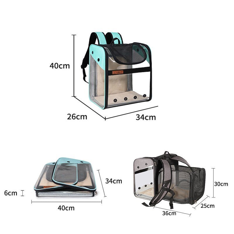 Pet Expandable Backpack - Furry Family Faves