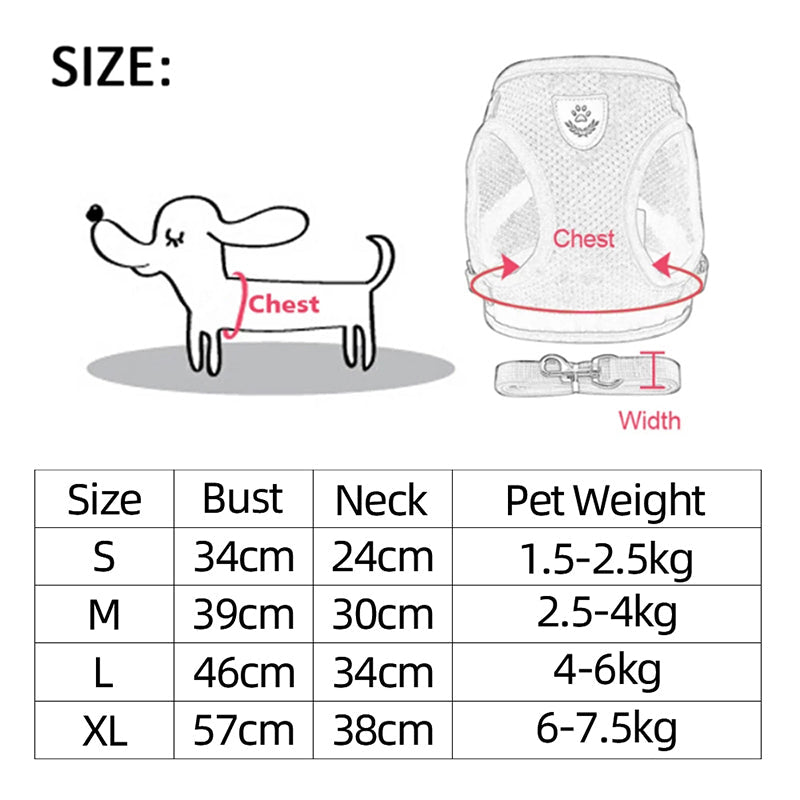 Pet Harness Adjustable Vest - Furry Family Faves