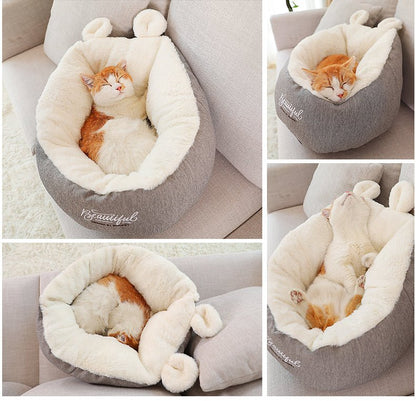 Pet Soft Sleeping Bag Cushion - Furry Family Faves