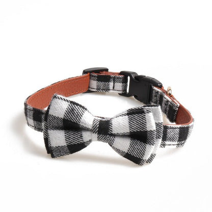 Plaid Bowknot Pet Necklace - Furry Family Faves