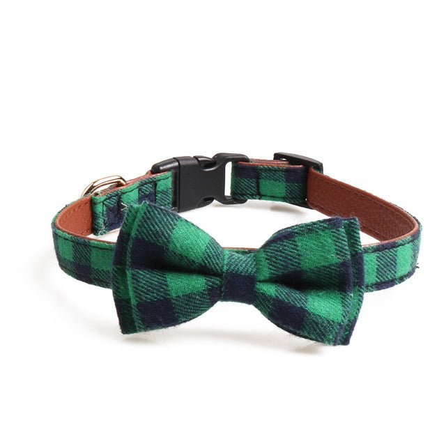 Plaid Bowknot Pet Necklace - Furry Family Faves