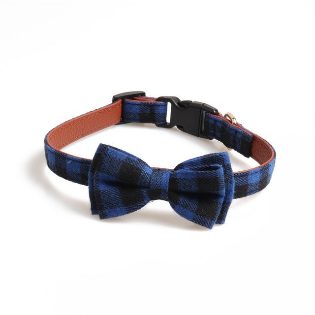 Plaid Bowknot Pet Necklace - Furry Family Faves