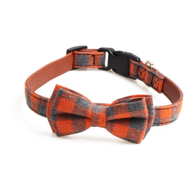 Plaid Bowknot Pet Necklace - Furry Family Faves