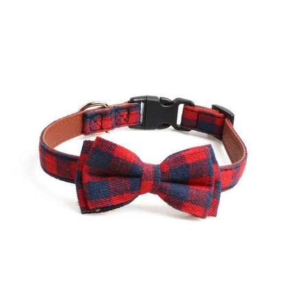 Plaid Bowknot Pet Necklace - Furry Family Faves