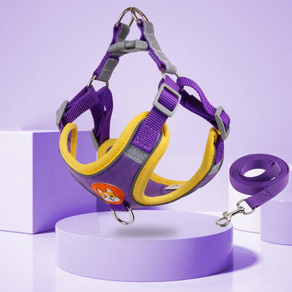 Reflective Pet Harness And Leash Set - Furry Family Faves