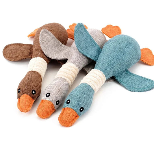 Squeaky Duck Dog Toy - Furry Family Faves